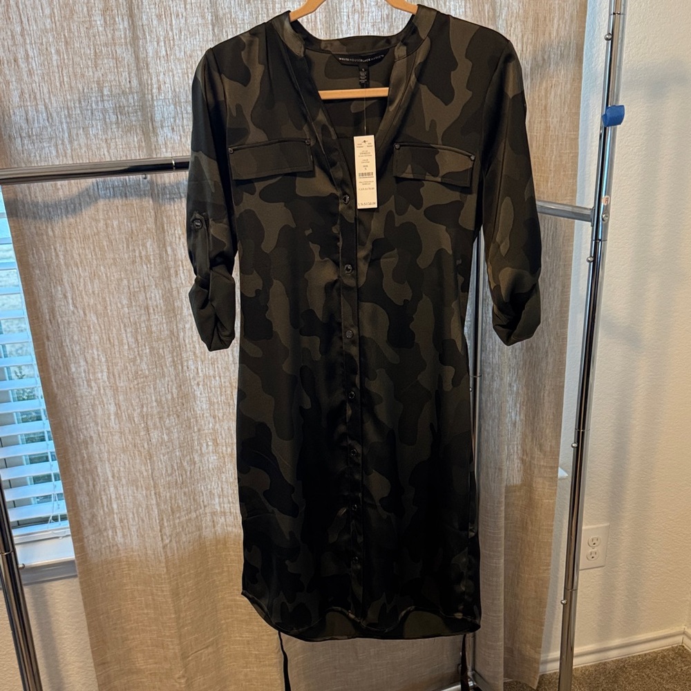 White House Black Market Camouflage Utility Jacket